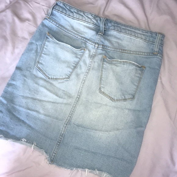Distressed Denim Skirt - Picture 2 of 2